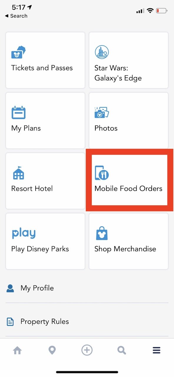 disney world mobile order food app main page.jpg