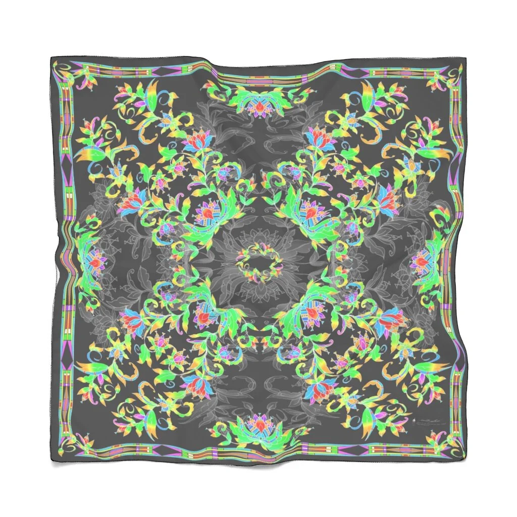 Sophia's Garden Scarf - Neon