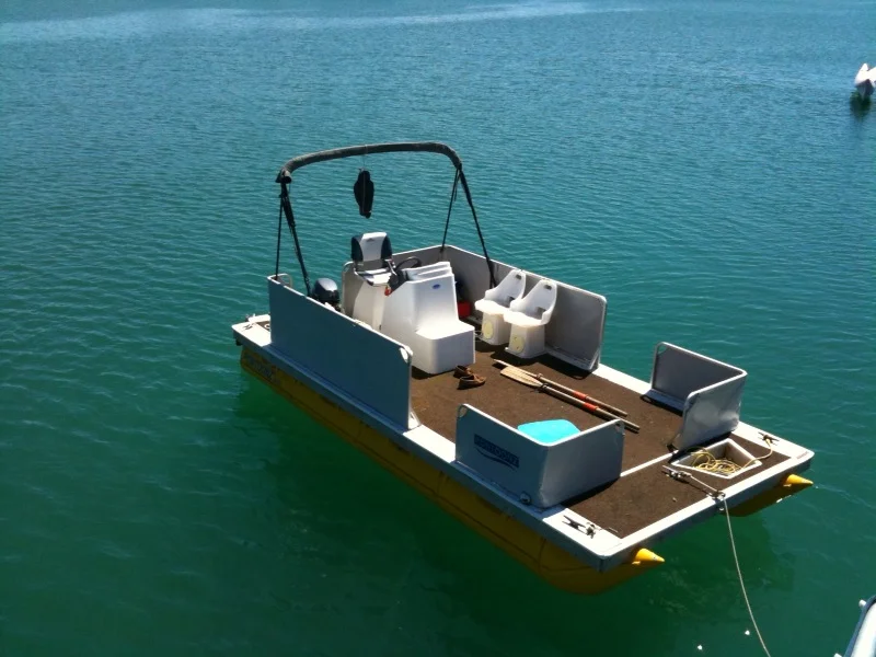 For fishing, picnics, on the water leisurely