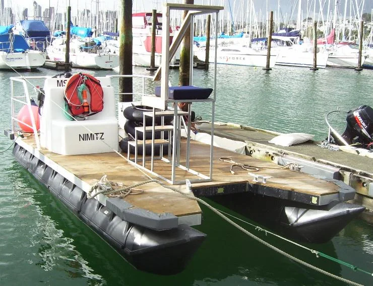 A marina pile servicing pontoon (surveyed)