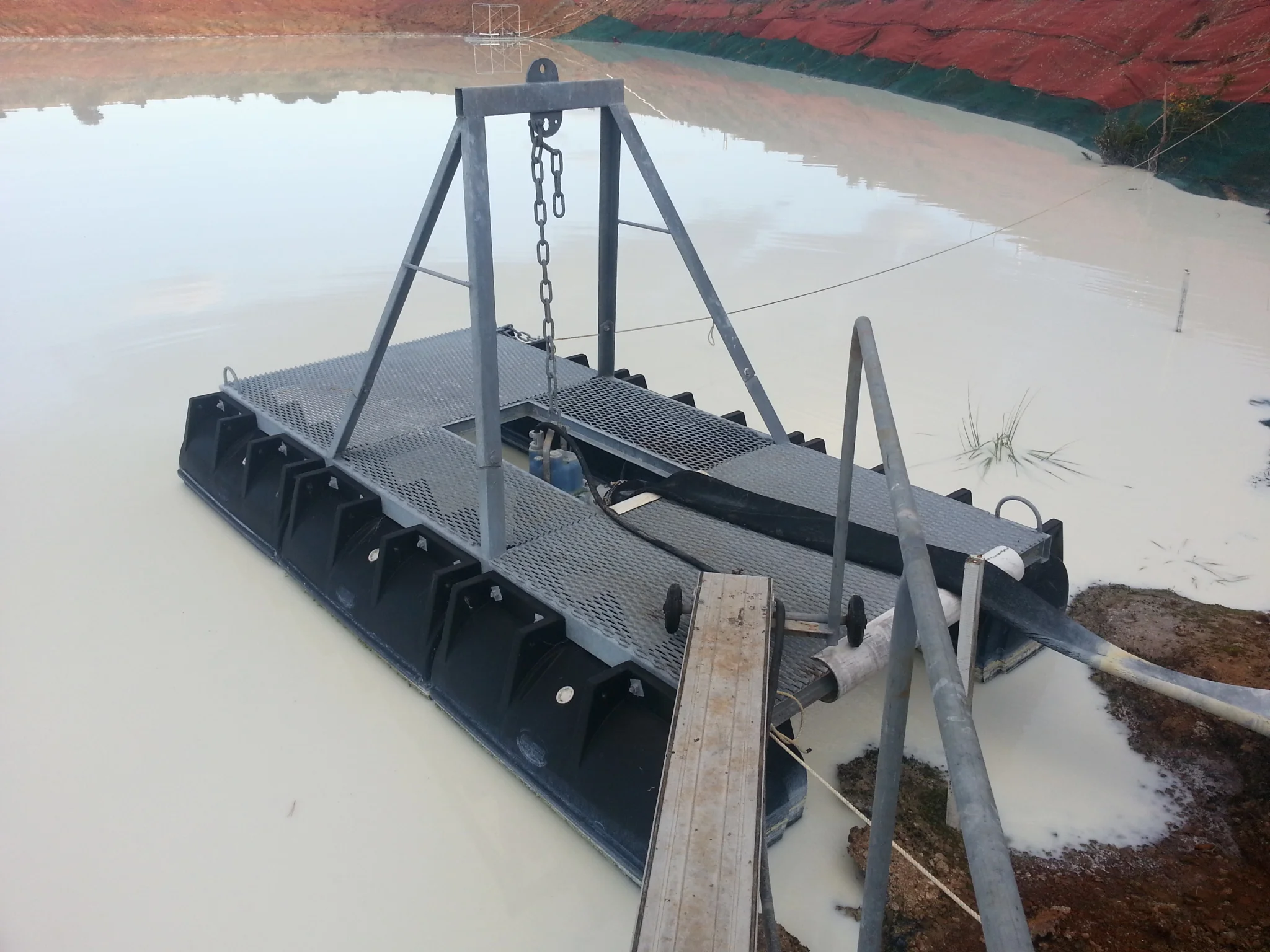 Siltation pump barge