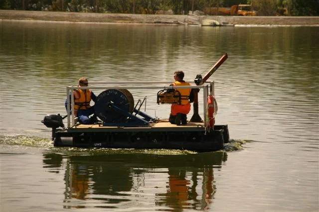 Water care work barge lake Wakatipu Queenstown