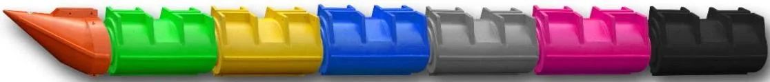 Polyethylene rotomoulded pods. Any colour you want!