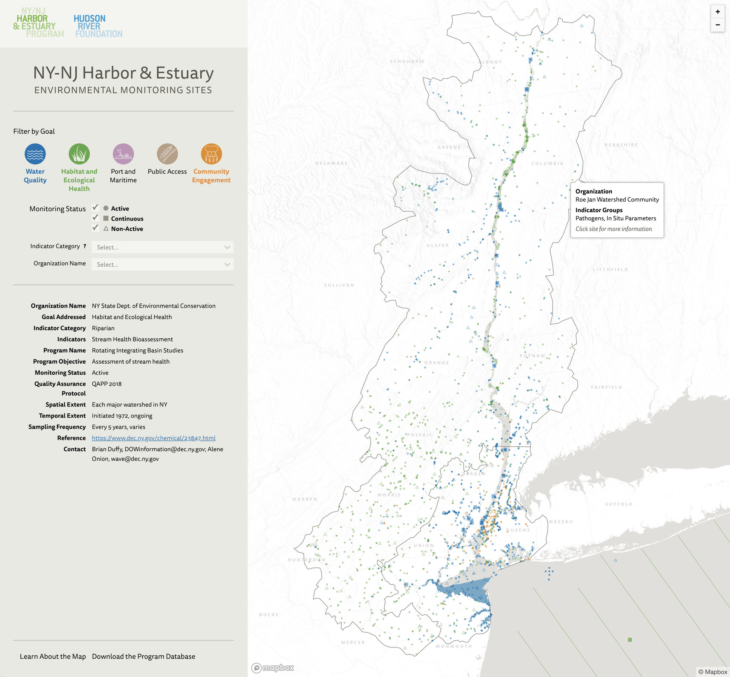 Environmental Monitoring Plan Interactive Site