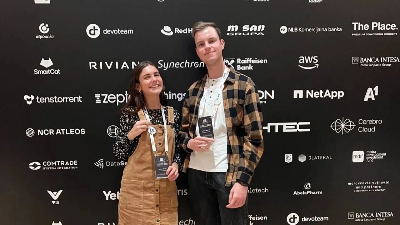 Mirza Sijamić and Selma Đozić at DSC Europe 2025 in Belgrade