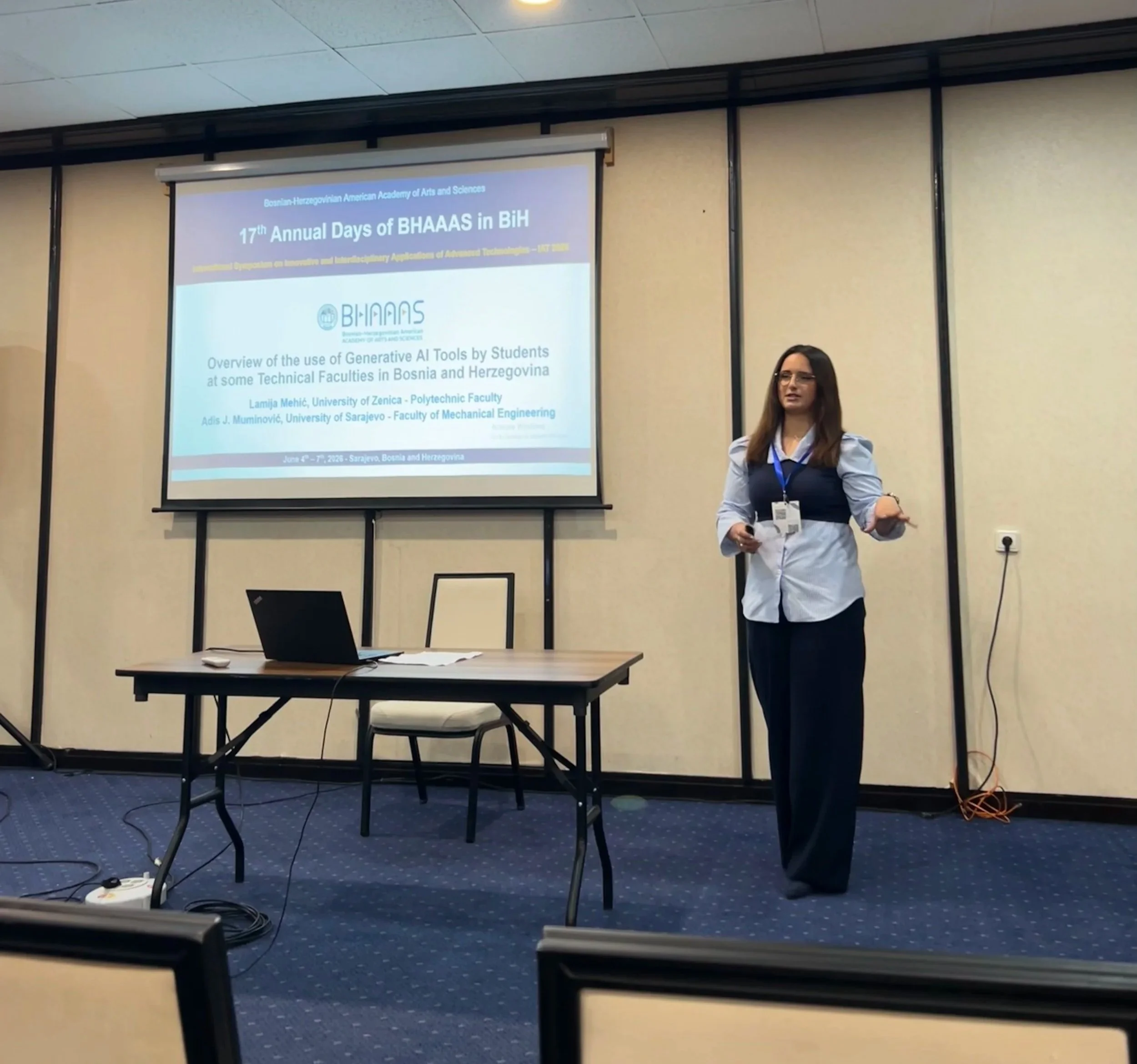 BHFF Junior Scholar Lamija Mehić Presents Research at 17th Days of BHAAAS Symposium