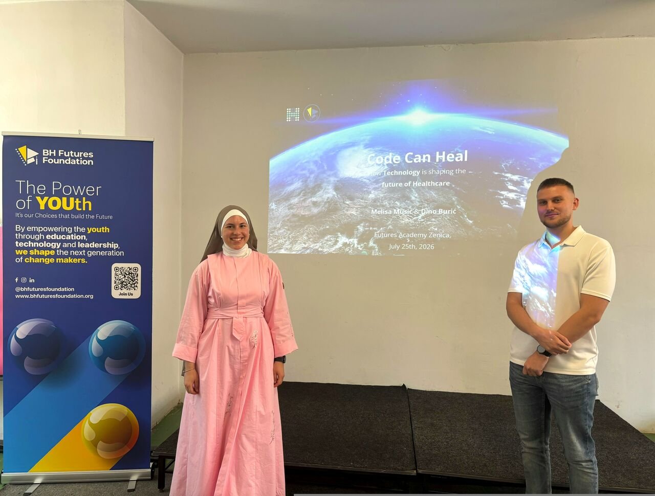 BHFF Alumni Melisa Musić and Dino Burić Lead MedTech Workshop at Futures Academy in Zenica, Showcasing the Power of Mentorship and Innovation