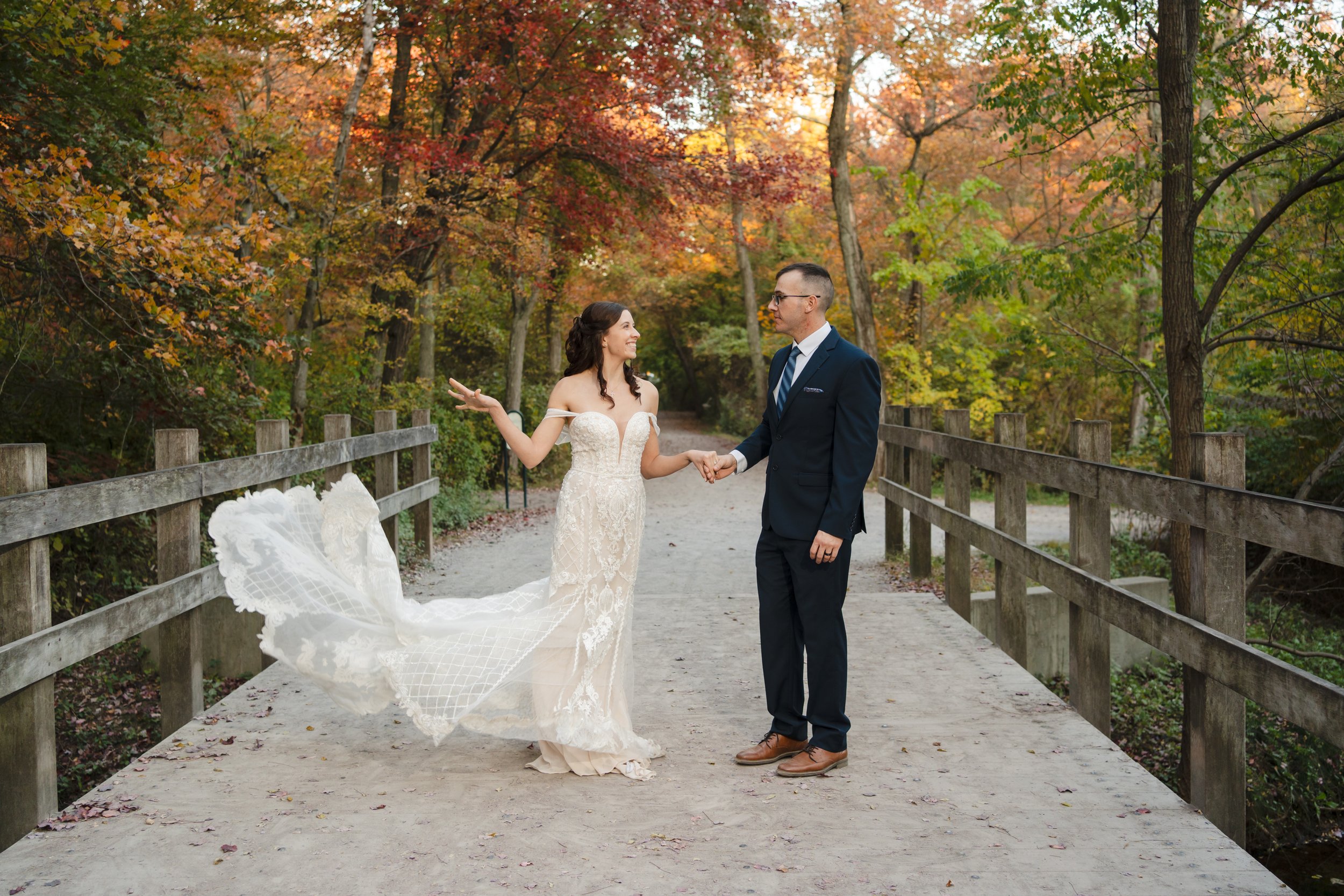 Fall Wedding at Belmont Lake State Park Long Island