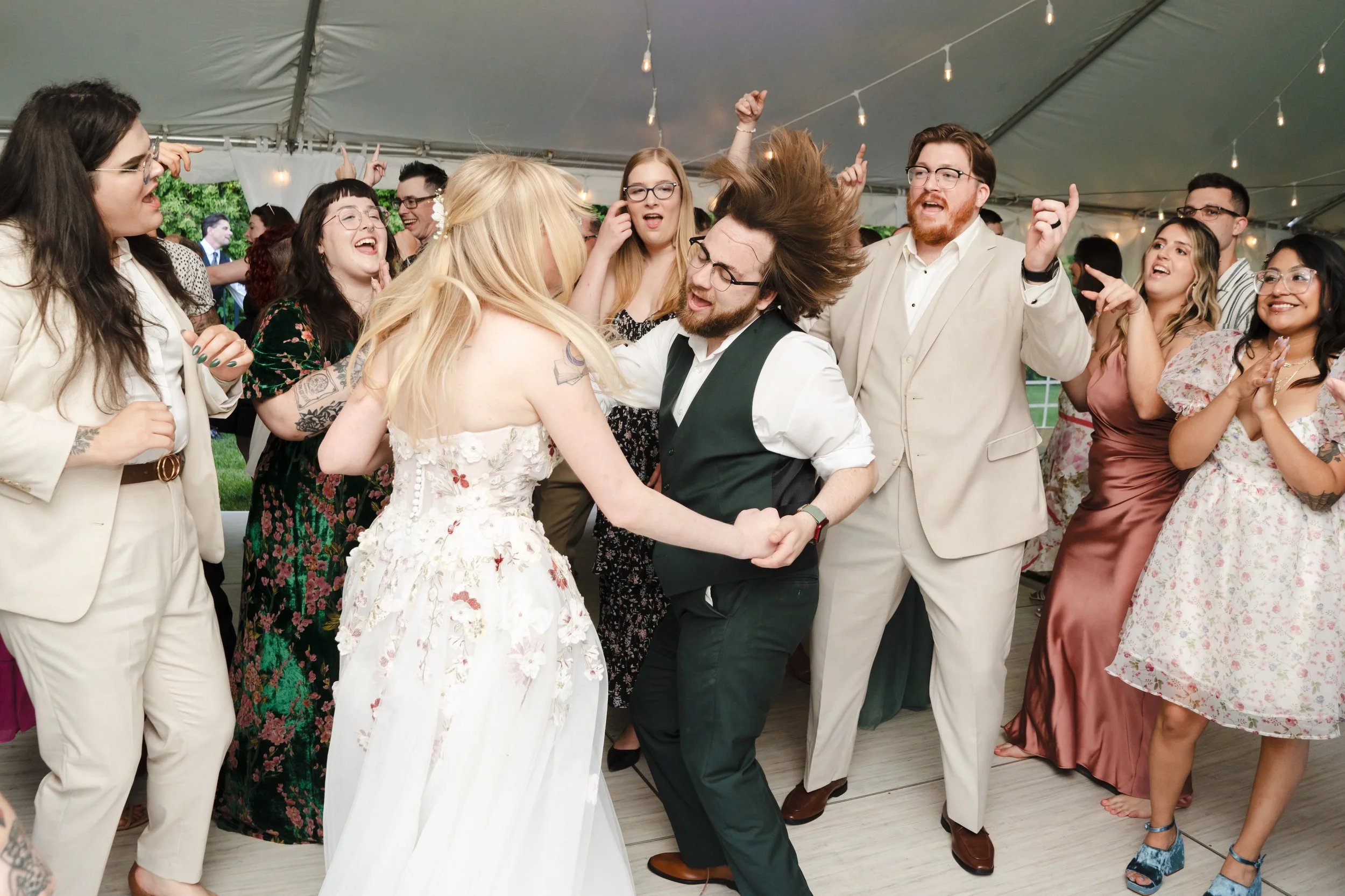 Small backyard wedding on Long Island