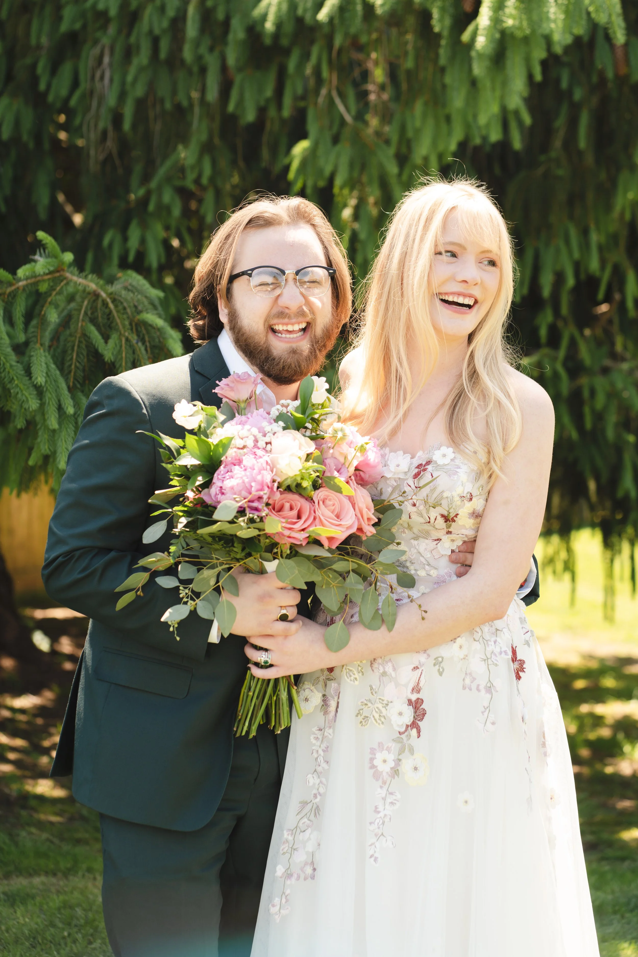 Intimate backyard wedding on Long Island