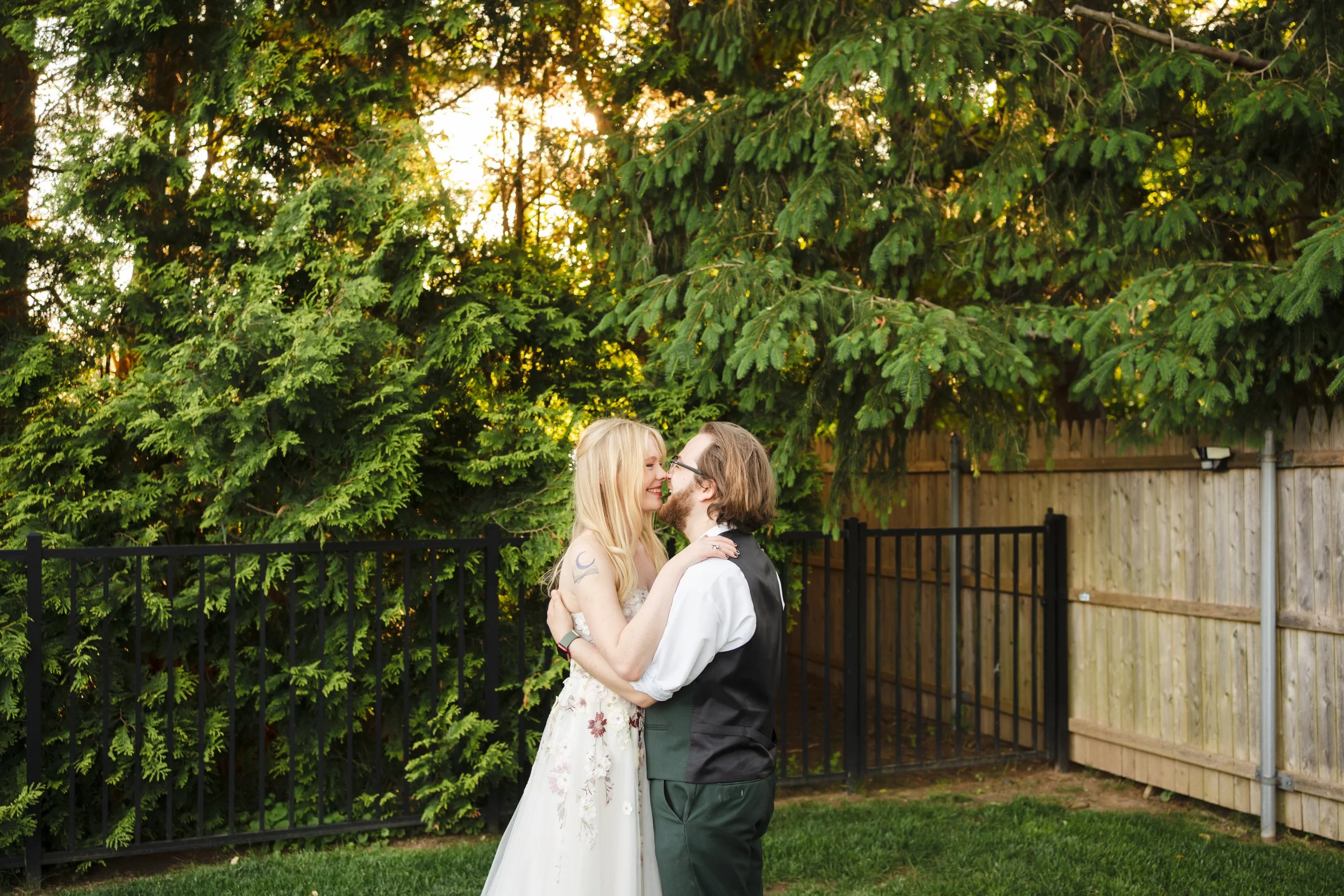 Intimate backyard wedding on Long Island