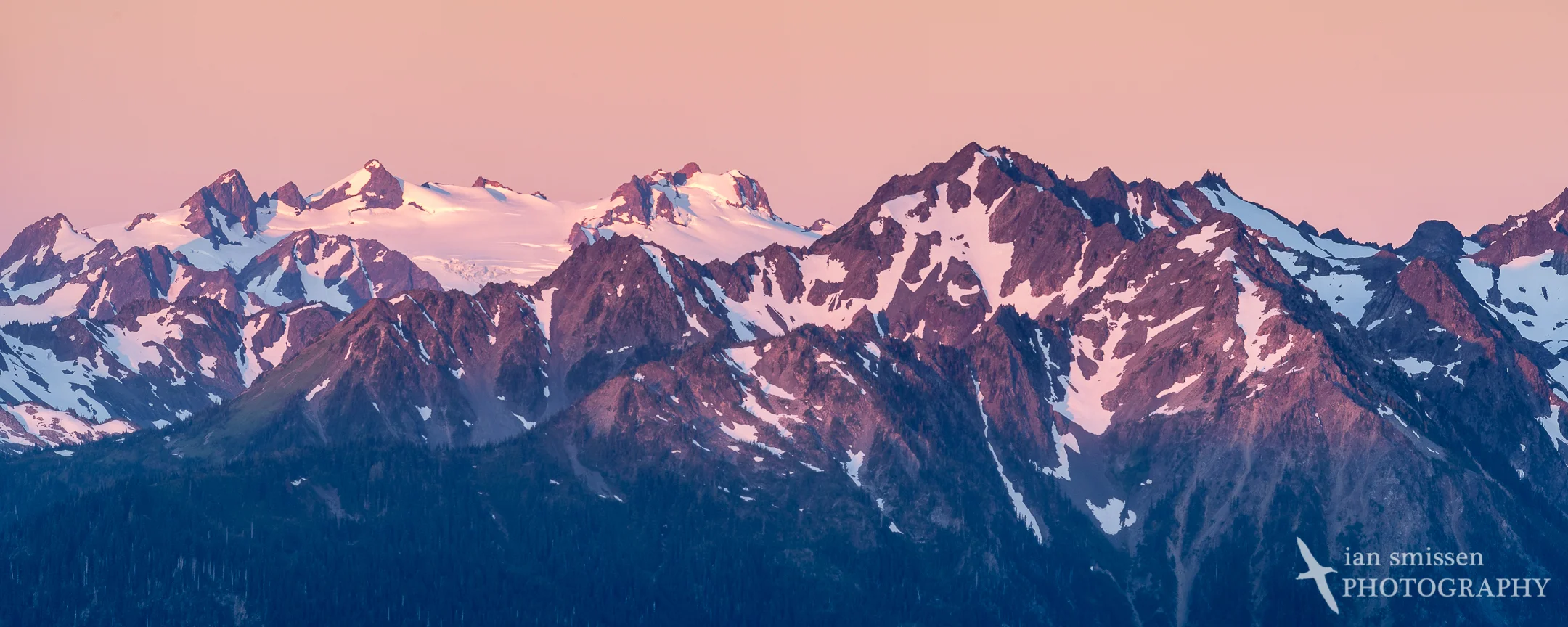 Alpenglow over the Olympic Range