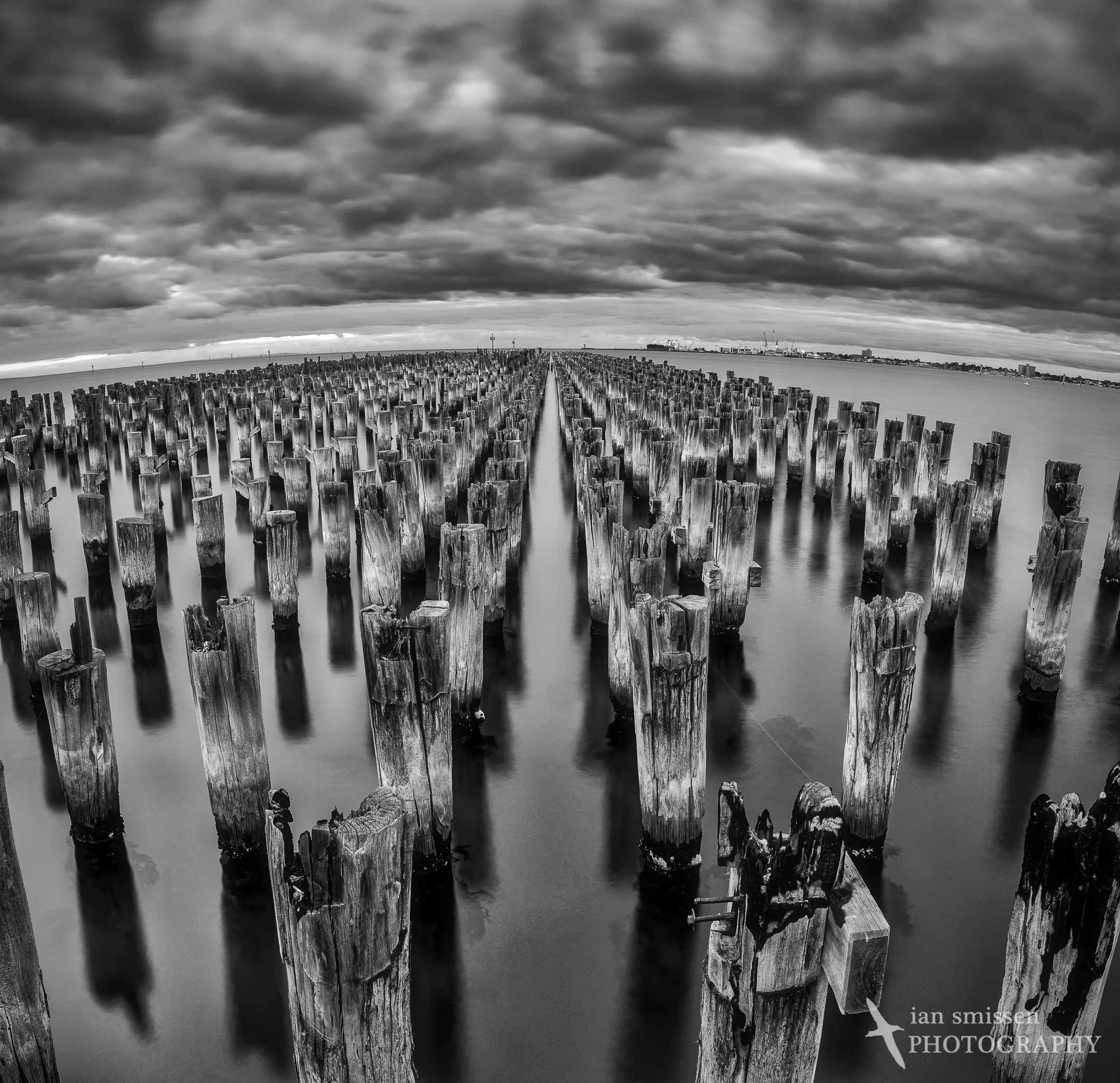 Princes Pier, Port Melbourne, Victoria, Australia Pentax K1, Pentax 24-70mm f/2.8 lens @ 24mm, ISO 100, 10 seconds @ f/16 Circular Polariser + 2-stop graduated ND Filters
