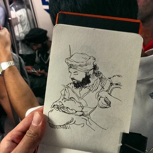Man in subway 