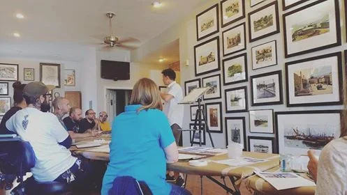 Taught a watercolor workshop to a bunch of Tattoo Artists and Enthusiast at Enso Tatto 