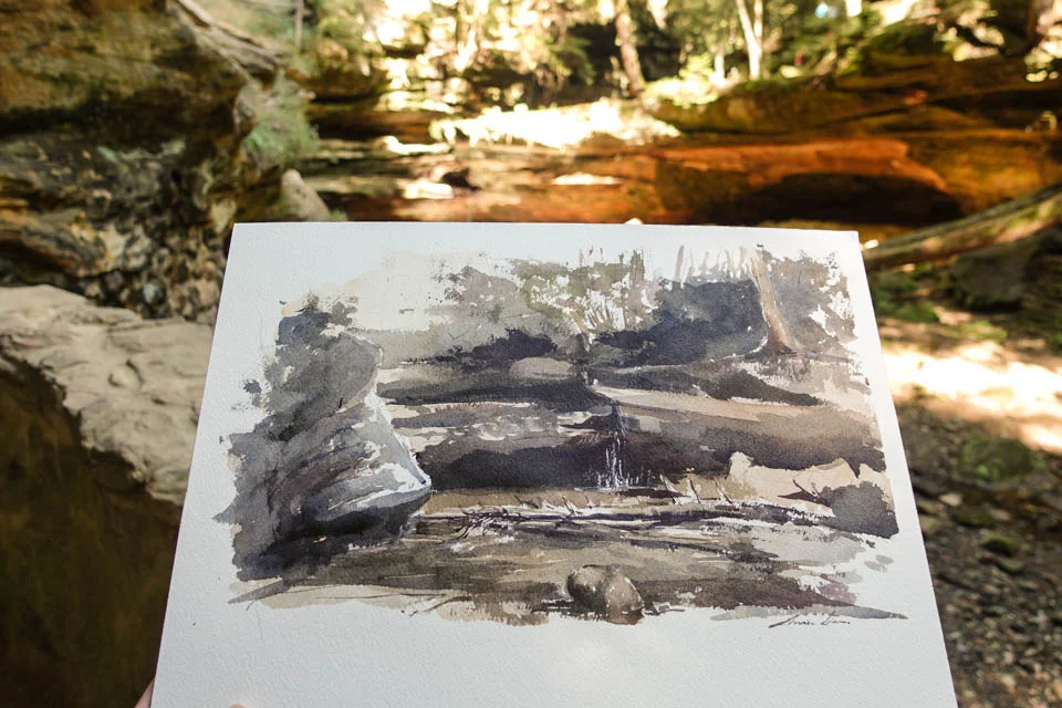 My painting at Hocking hills. 