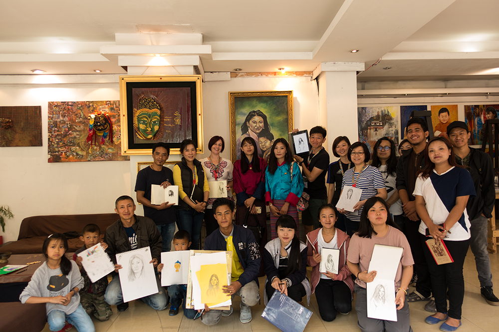 Another successful run of portrait drawing at VAST Bhutan