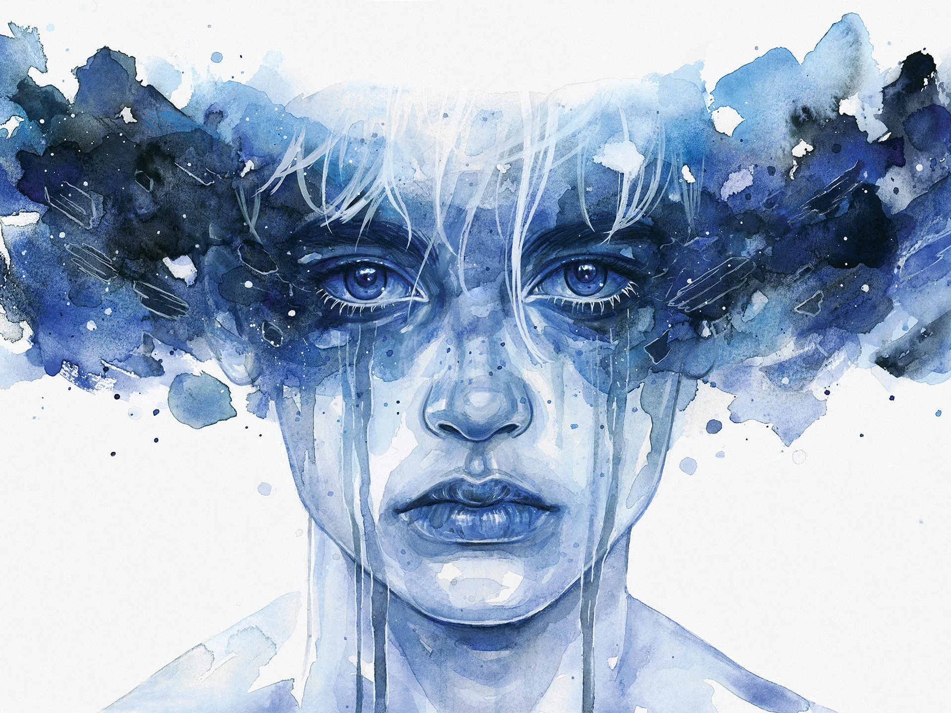 Calm and Chaos  
watercolor and gouache on paper