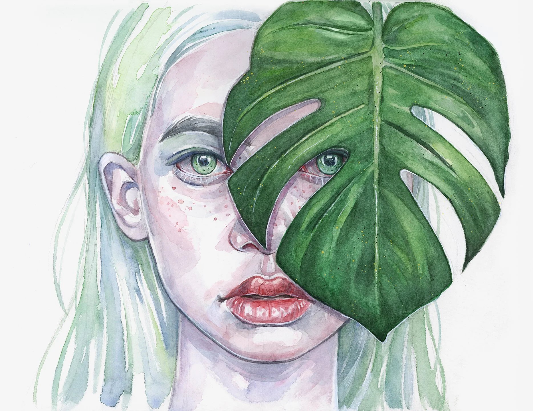 Hiding from Reality
watercolor and pen on paper