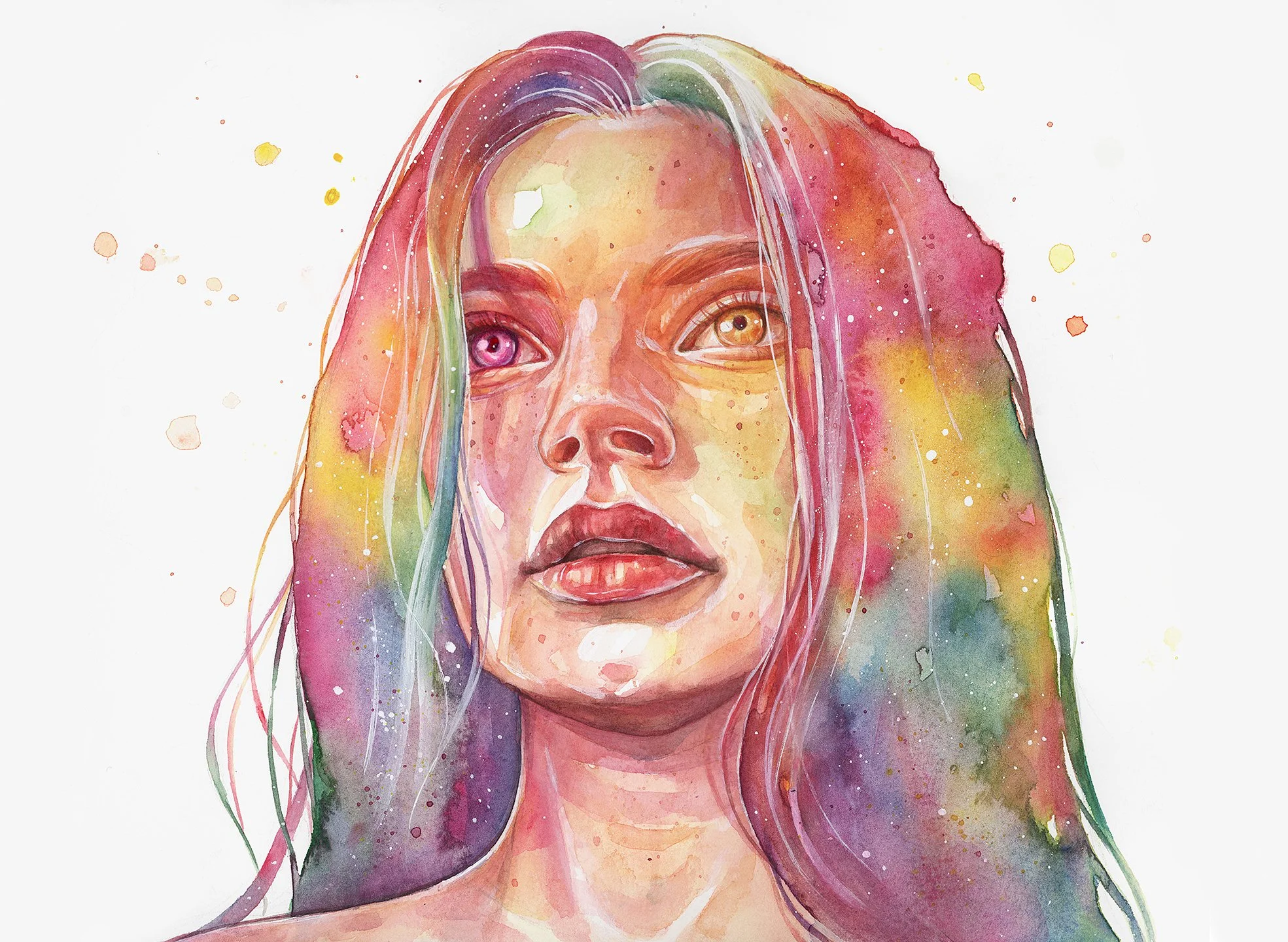I found a Rainbow
watercolor, gouache and pen on paper