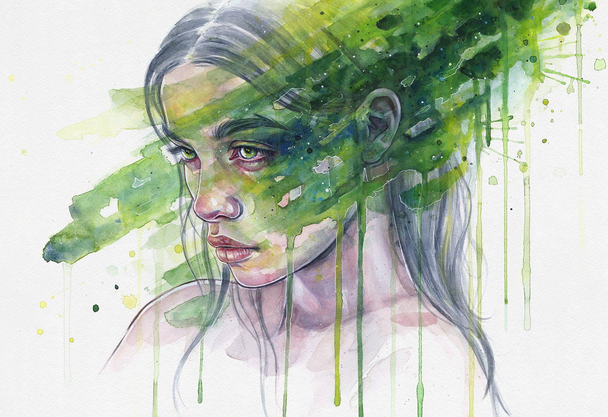 Lucidity  
watercolor, acrylic and pen on paper
