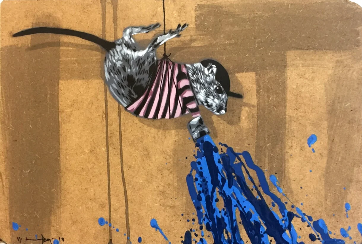 Painting by Hama Woods featured in the Taking Over solo exhibition at NextStreet Gallery, Paris, 2018