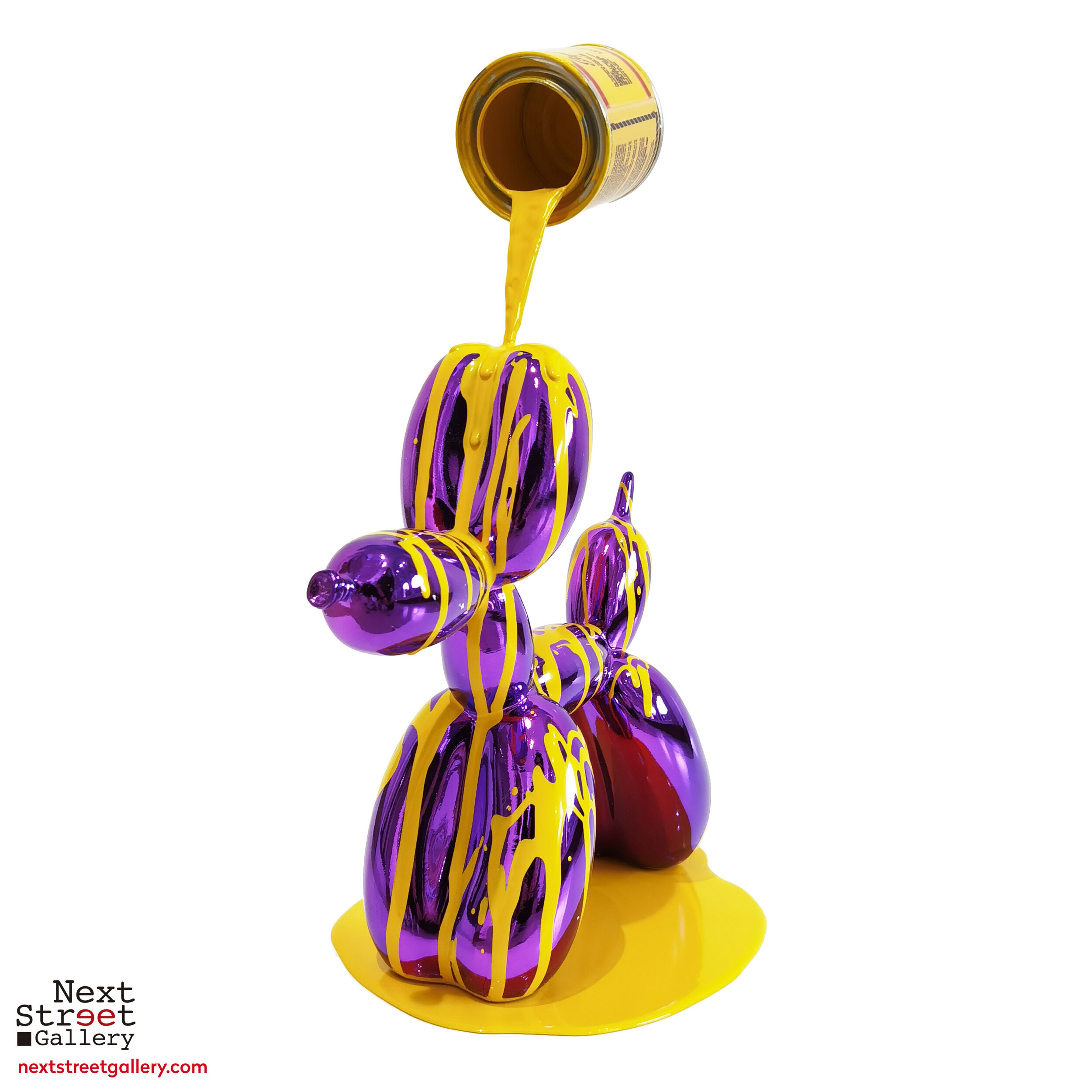 JOE SUZUKI | BALLOON PUPPY (Purple and yellow) 