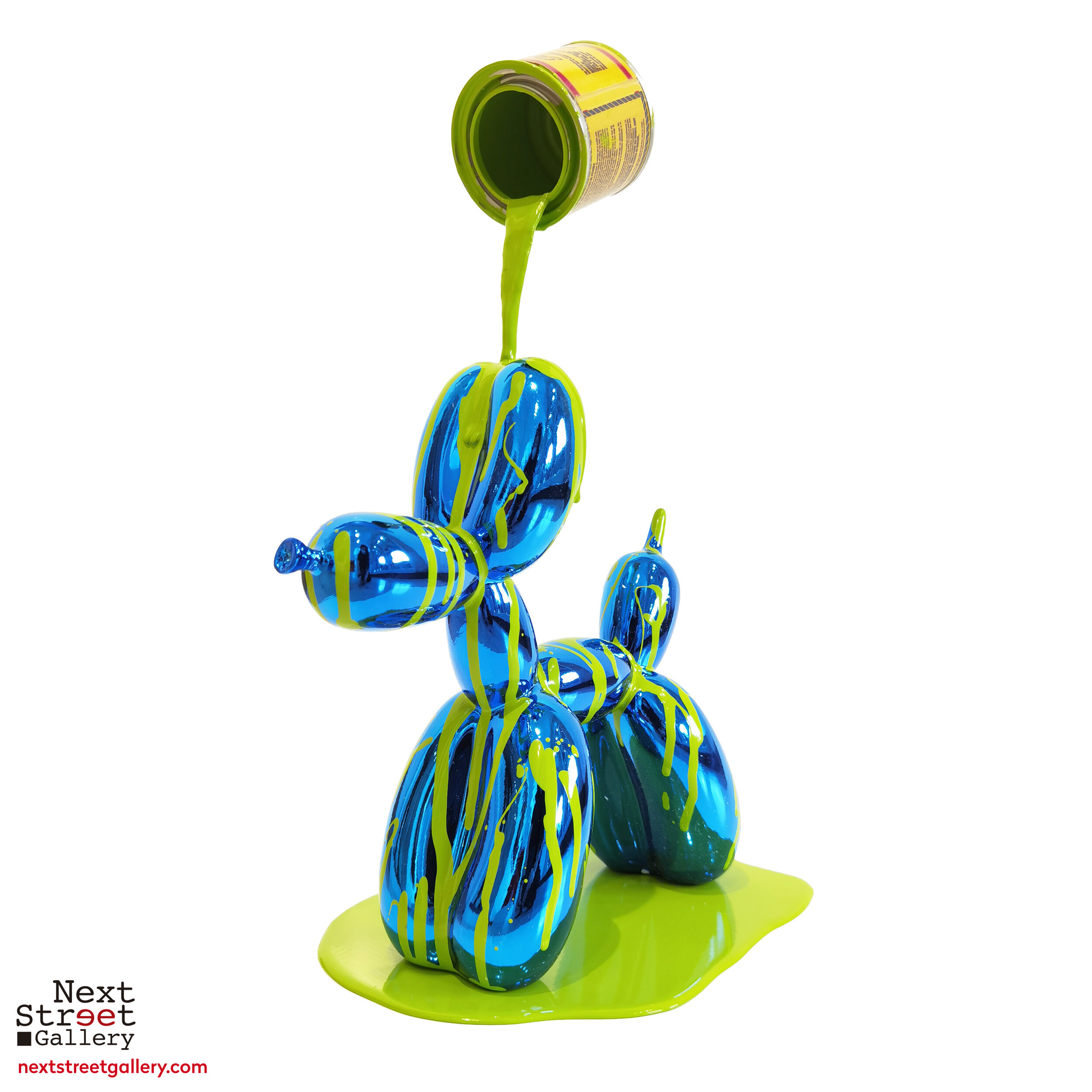 JOE SUZUKI | BALLOON PUPPY (Blue and sublime green) 