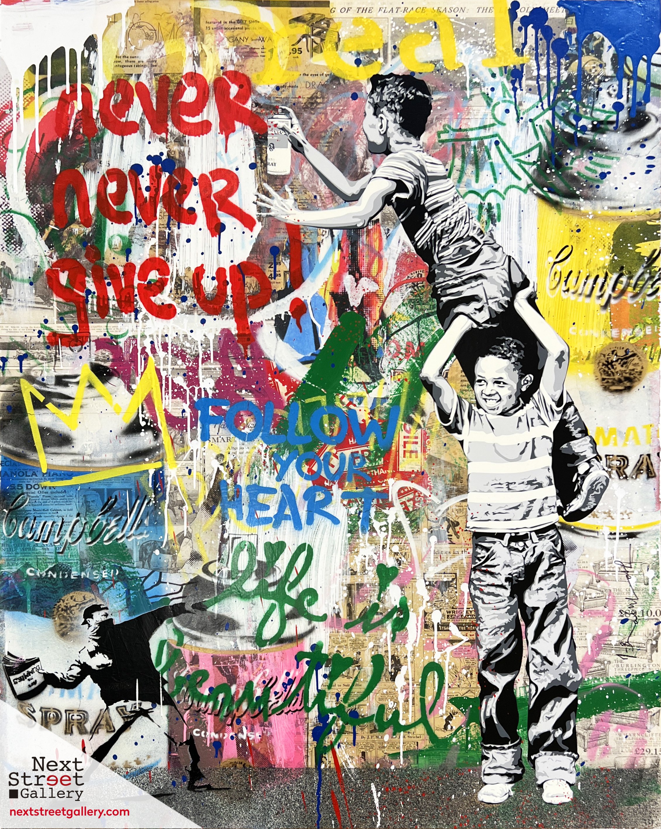 MR BRAINWASH | NEVER, NEVER GIVE UP! (SOLD)