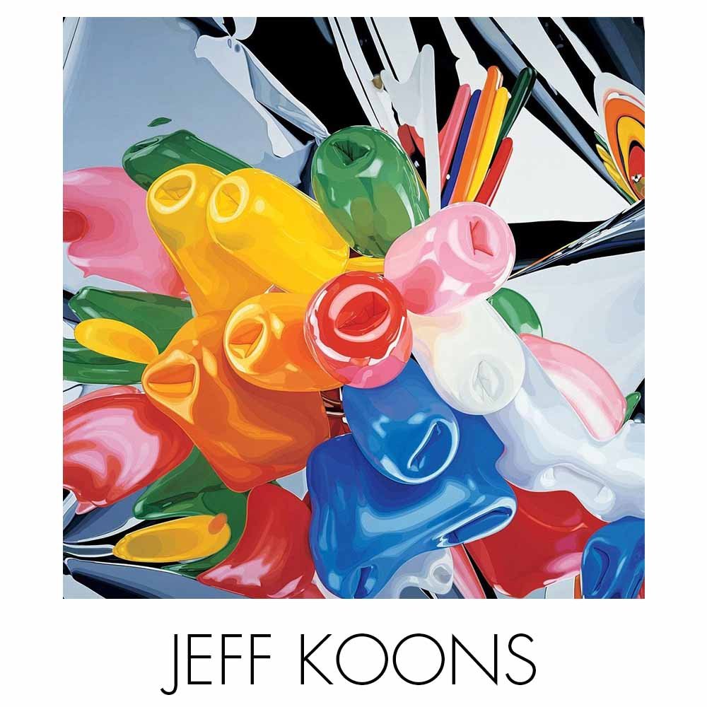 Jeff Koons NextStreet Gallery famous artist balloon realistic sculpture pop art colorful pieces 