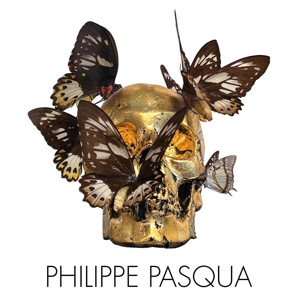 Philippe Pasqua NextStreet Gallery Skull Butterfly Complex Portraits unique style 