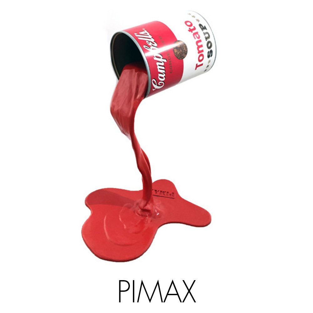 Pimax NextStreet Gallery frenhc artist color pop sculptures paintings campbell soup can spilled andy warhol