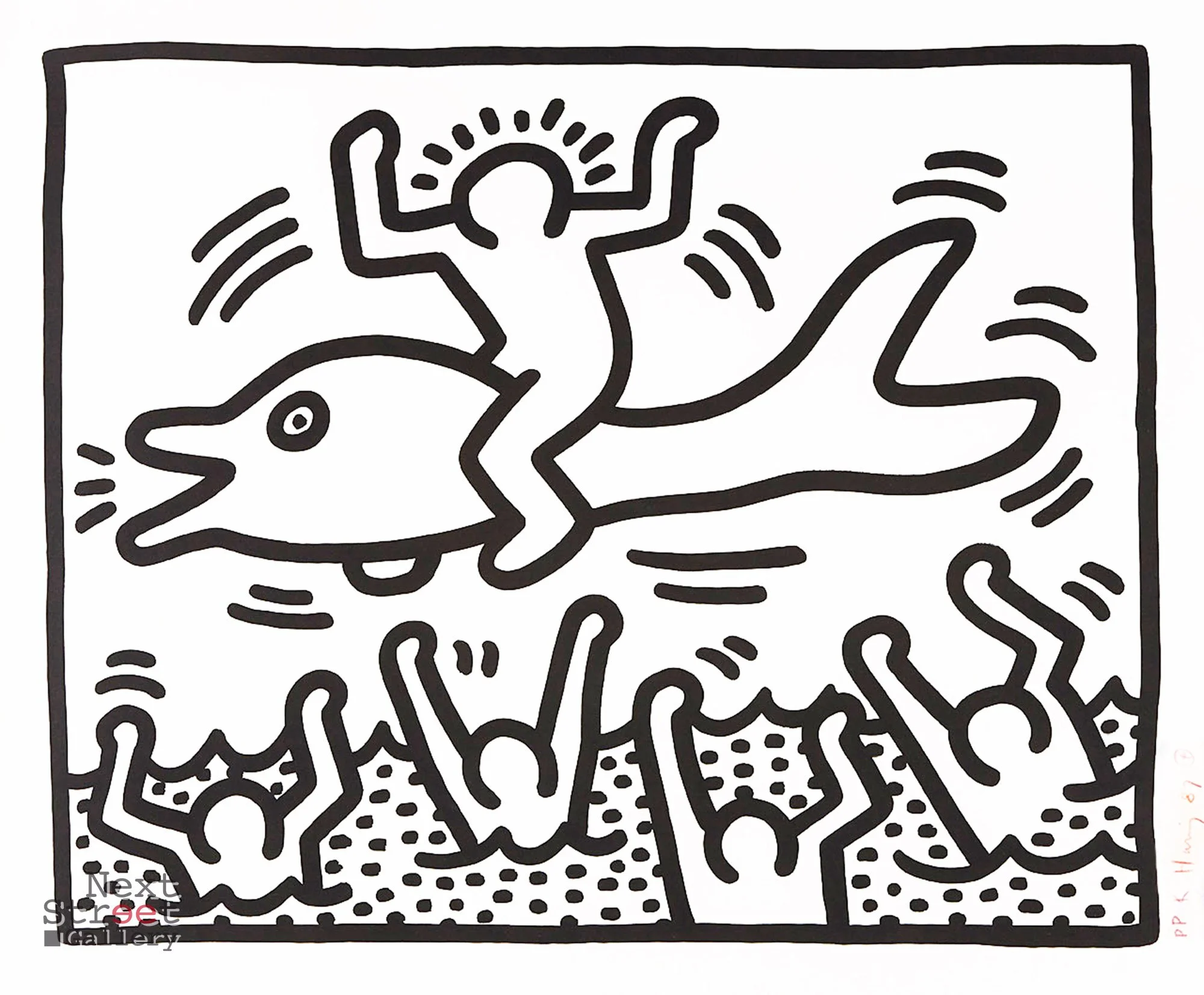 KEITH HARING | MAN ON DOLPHIN 