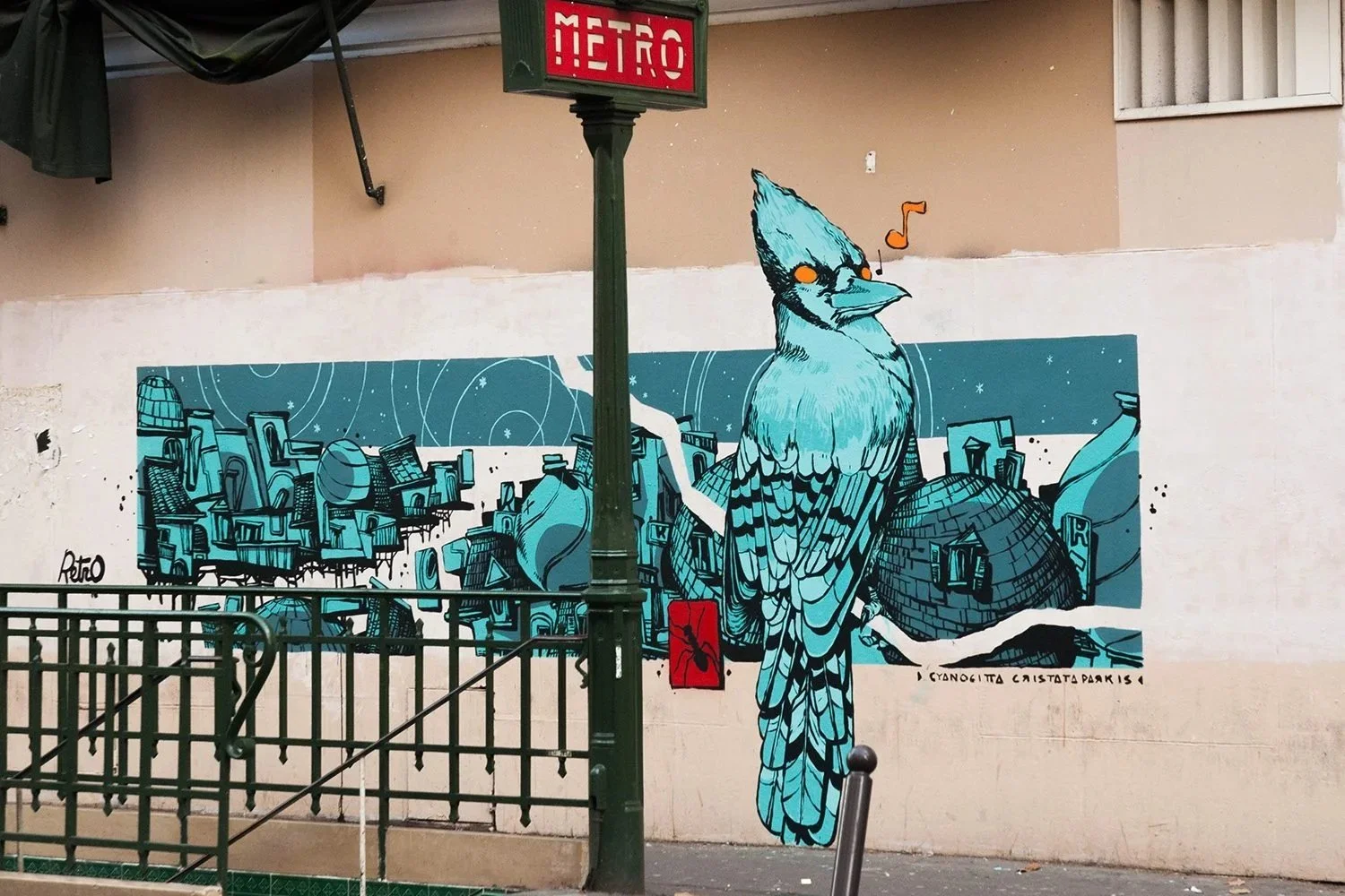 Artwork by Retro featured in his solo exhibition at NextStreet Gallery, Paris, 2018