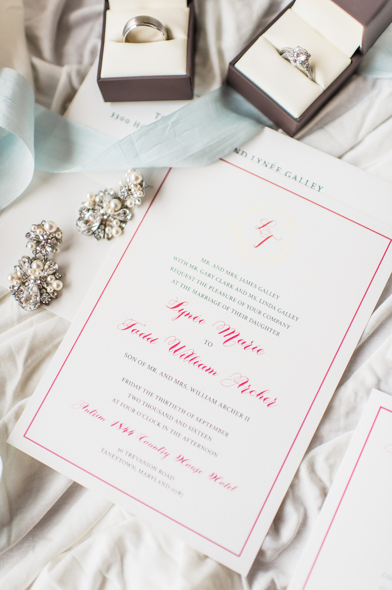 Elegant Gold And Raspberry Custom Wedding Invitations At Antrim