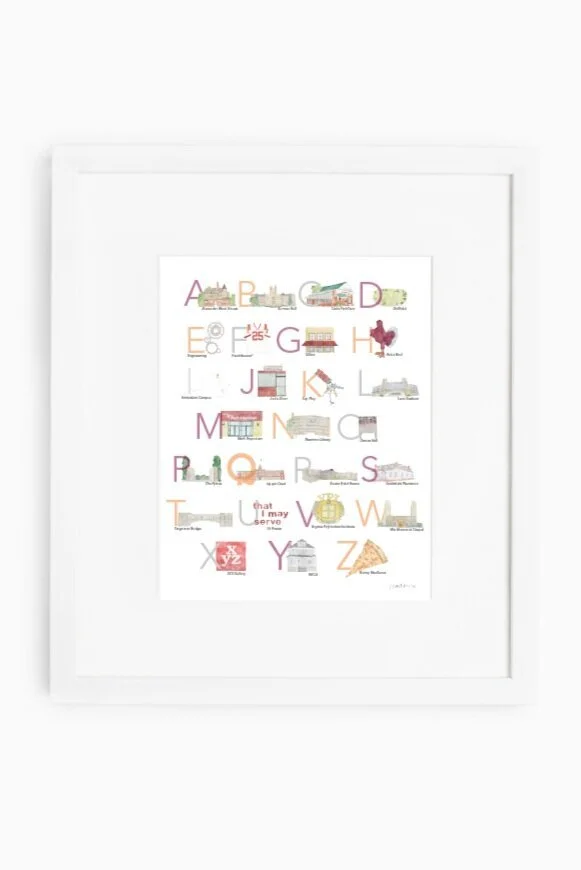 The Hokie Alphabet Art Print Third Clover Fine Artist And Illustrator