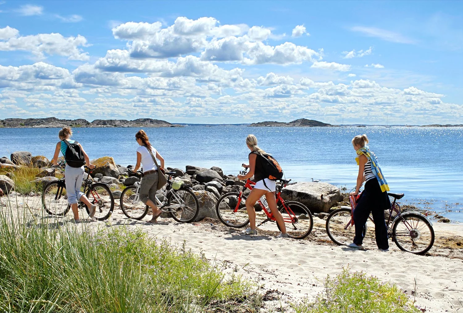 It is typically Scandinavian to bring a bicycle with you on island hopping TIPS