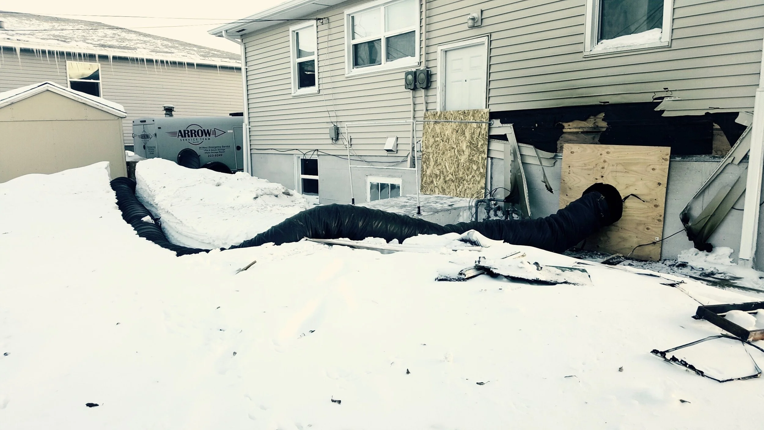 BOARD UP AND ONSITE COMMERCIAL HEATER
