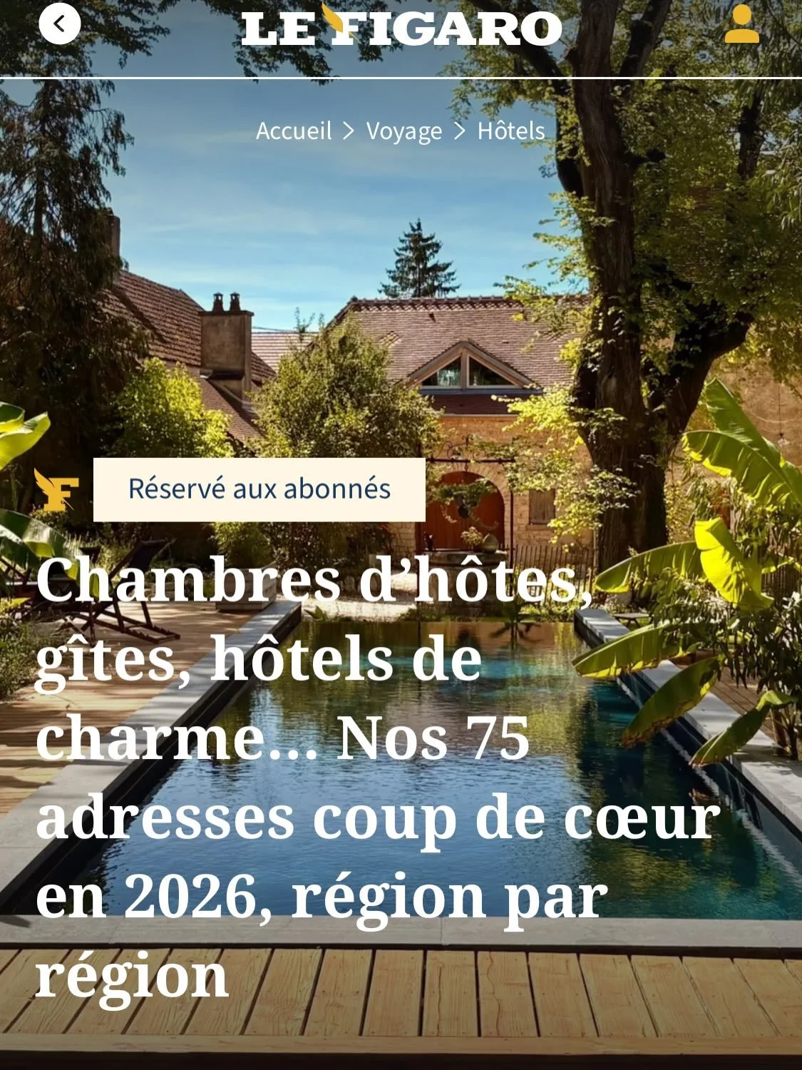 Nous sommes tr&egrave;s heureux d&rsquo;&ecirc;tre mis &agrave; l&rsquo;honneur dans @lefigaro online &ndash; sp&eacute;cial week-end, parmi les 75 adresses coup de c&oelig;ur 2026 💫
Un grand merci &agrave; @astridtaupincazenave pour sa visite et se