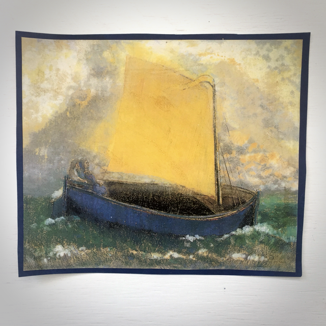 Print of The Mysterious Boat by Odilon Redon