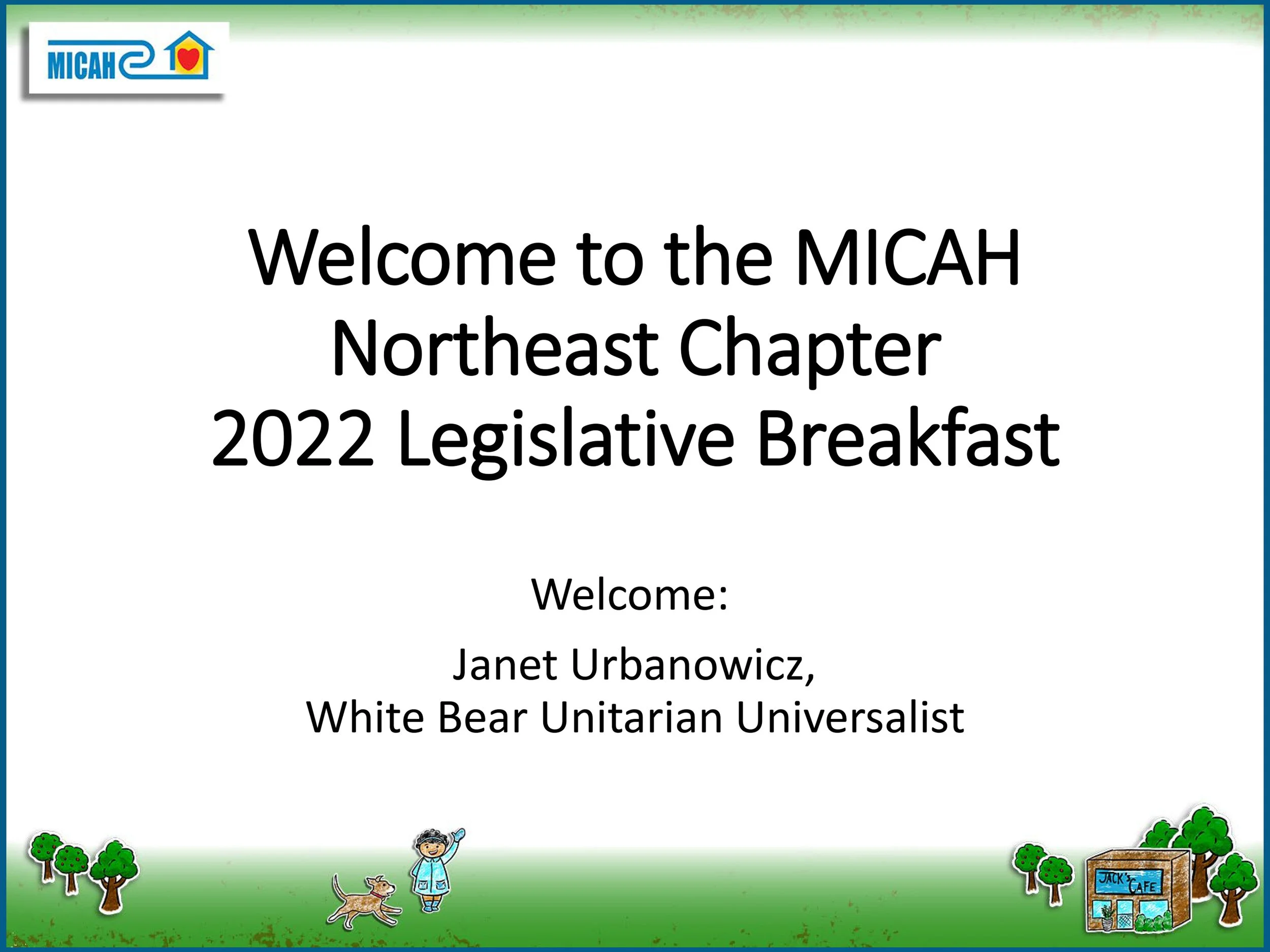 MICAH NorthEast Chapter Legislative Breakfast &amp; Chapter Report - John Slade