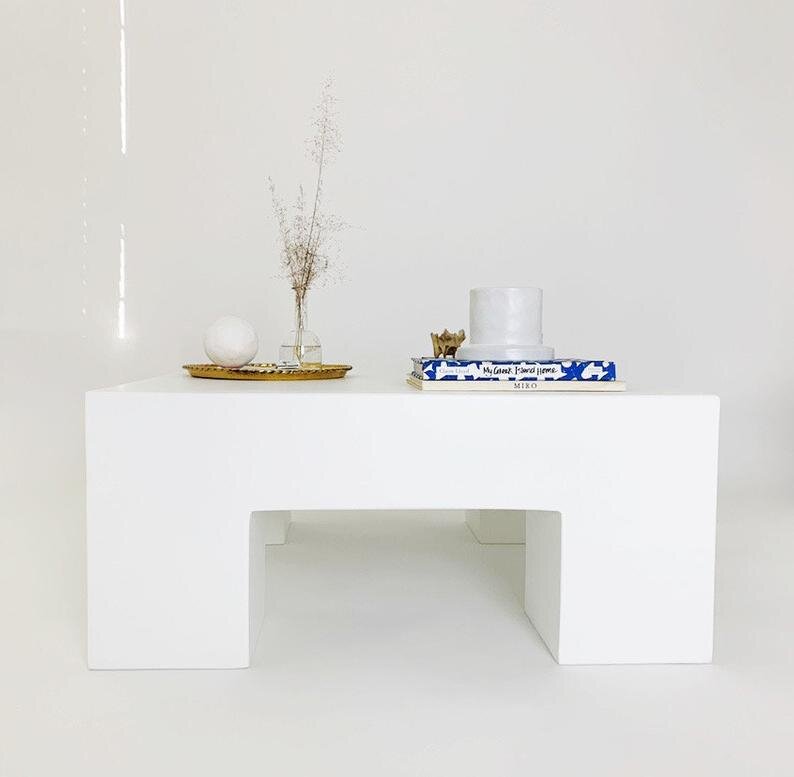 1. Chunky Plaster Coffee Table from Oken House Studios