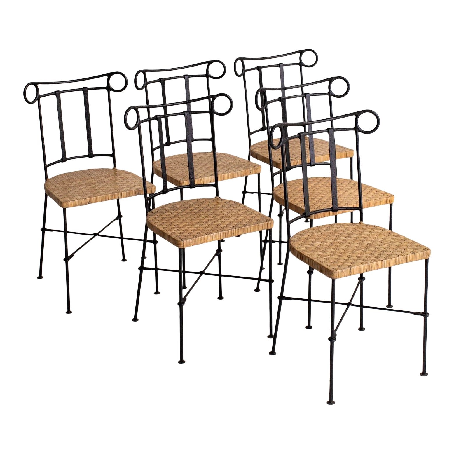 grecian-ionic-column-wrought-iron-and-wicker-chairs-set-of-6-7251.jpeg