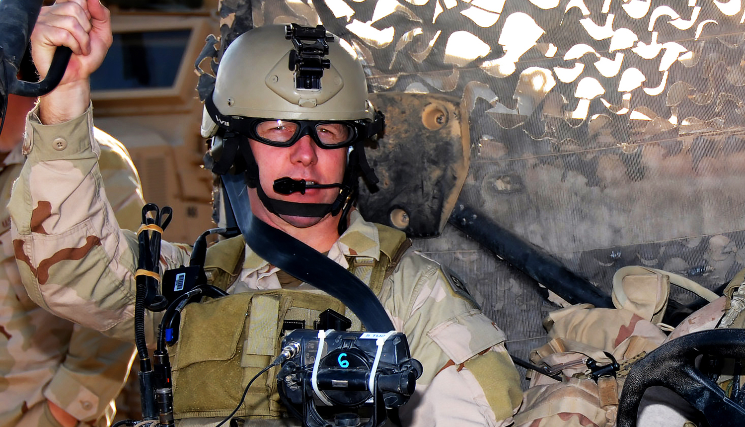 Tom on patrol in Middle East