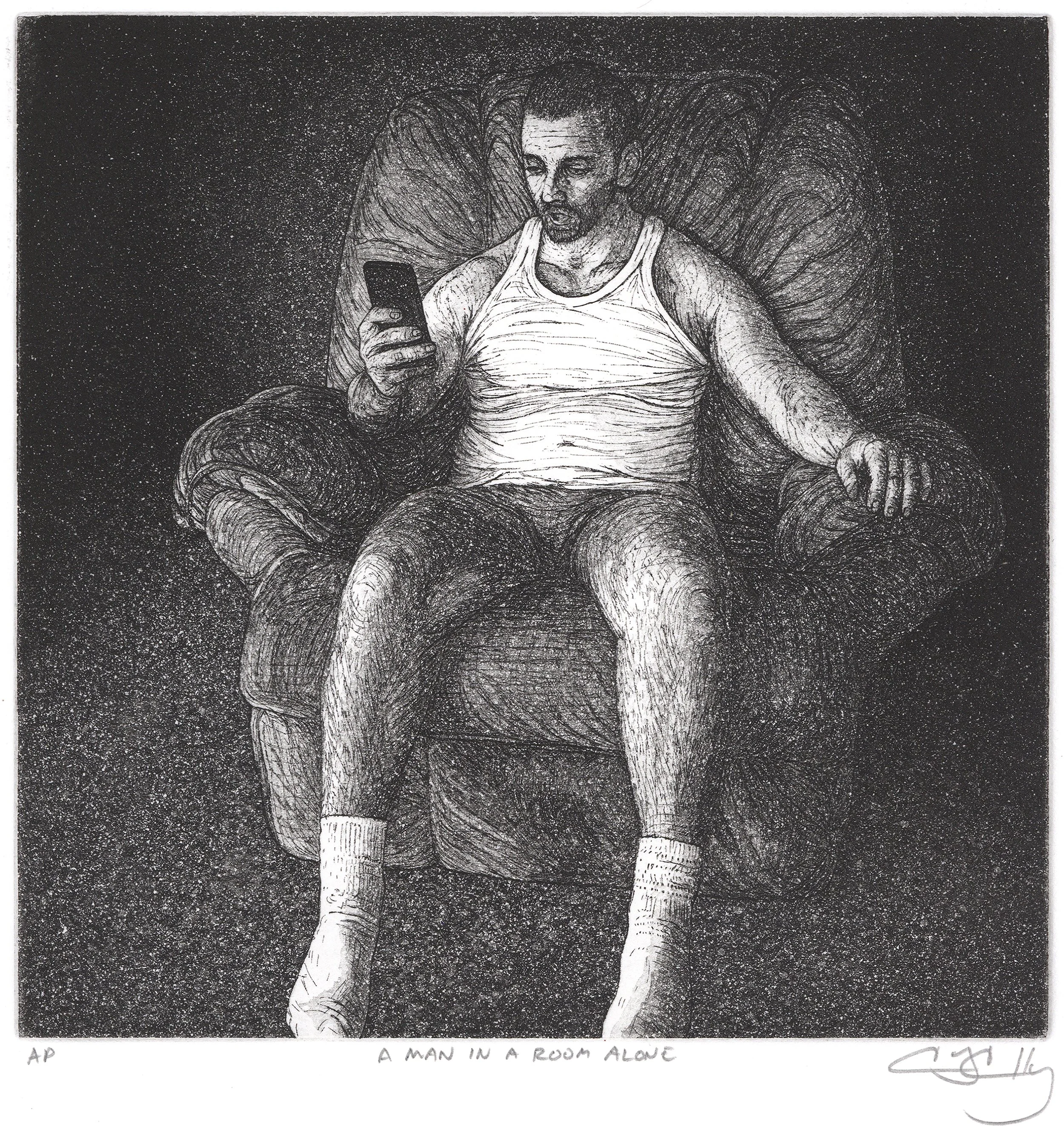 A Man in a Room Alone