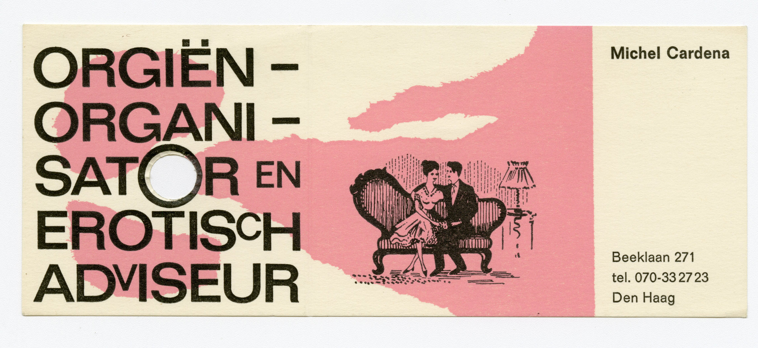 Miguel Ángel Cárdenas "Orgies/Organ-isor/Erotic Advisor" (Sin fecha, inicios de 1968)