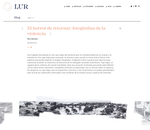 LUR  |  El horror de retornar: fotografías de la violencia 