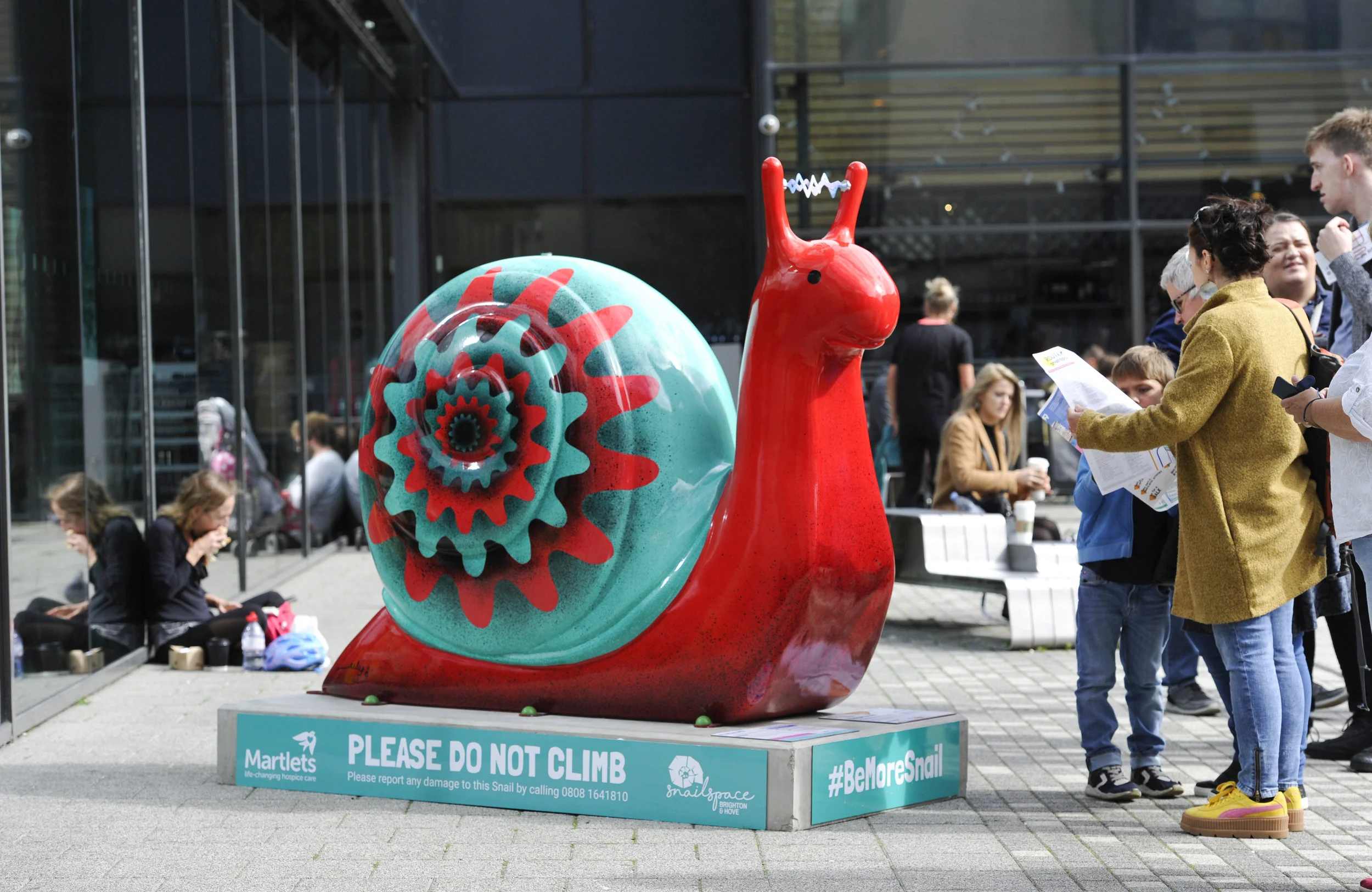 Resident Rodhus artist; Eelus’ Brighton-wide “Snailspace” intiative. Photo Credit: Eelus.com