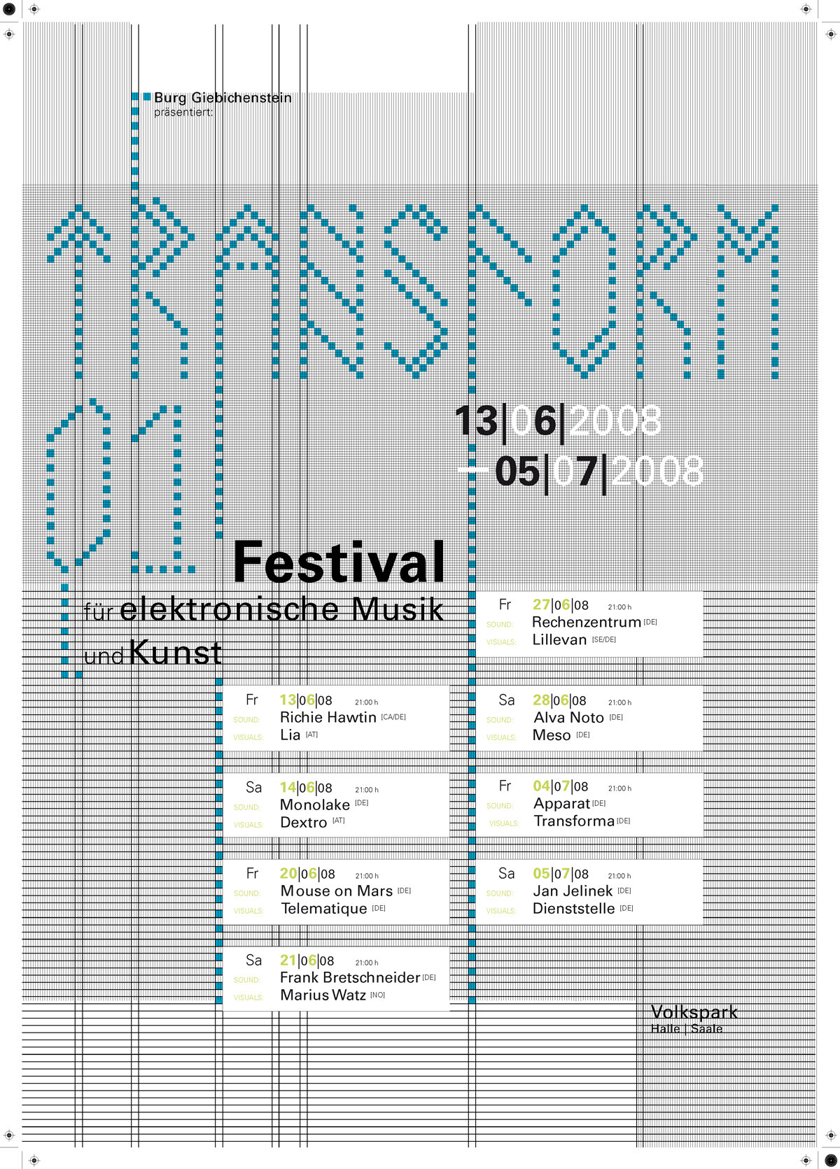 PLAKAT / TRANSFORM01 / Festival für elektronische Musik & Kunst