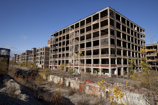 Decline of Detroit. Source: http://en.wikipedia.org/wiki/File:Abandoned_Packard_Automobile_Factory_Detroit_200.jpg.